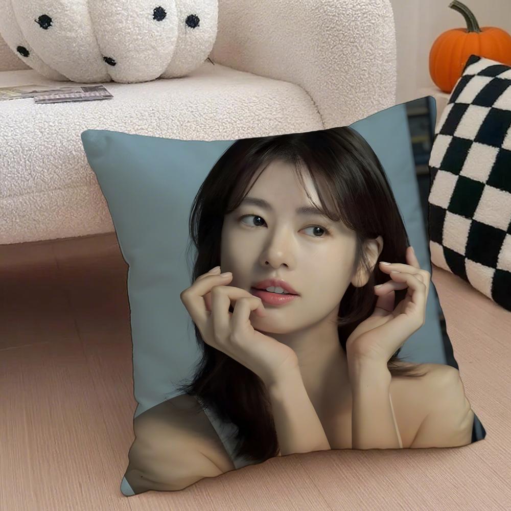 actor cute JJung So Min Cushion Cover Throw Pillow Cover Hidden Button Durable Polyester Chair Cushion