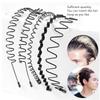 6Pcs Hair Band Metal Fashionable Practical Wavy Hair Hoop for Sports Make Up Go Out