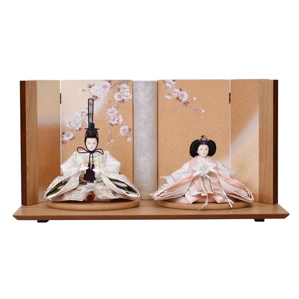 

Компактная кукла Hina Doll, плоская декоративная подставка с рисунком вишневого цвета, коричневая складная ширма, белый, розовый, парчовый, коричневый, оригинал