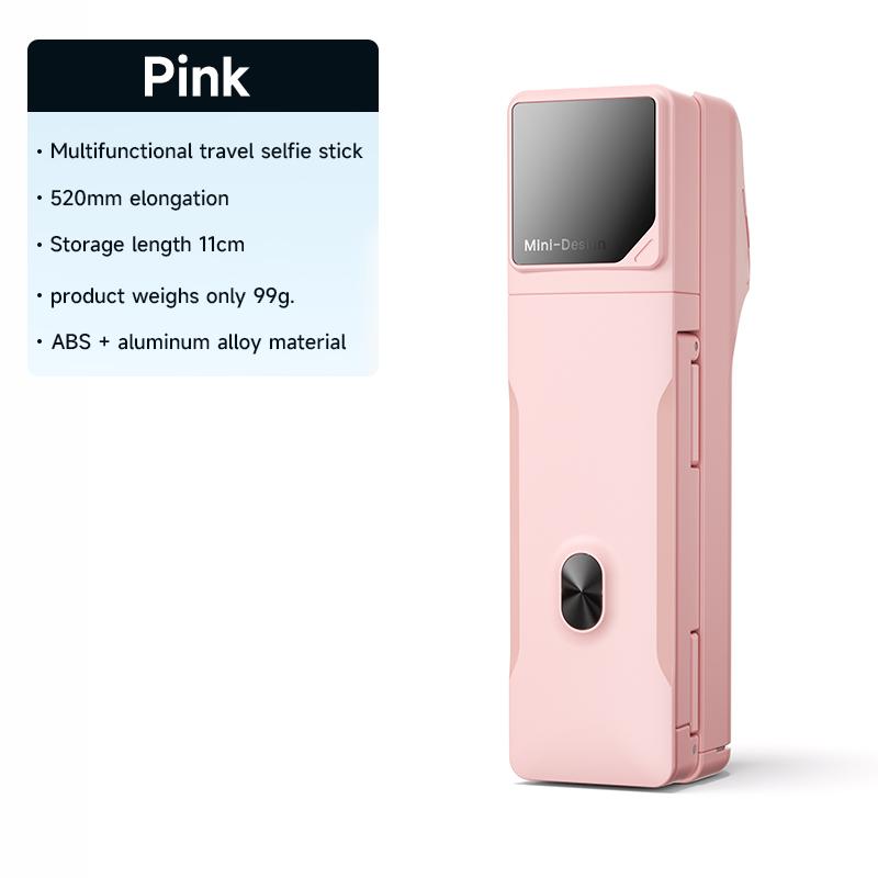 Mini Foldable Multi-Functional Travel Selfie Stick for Control Portable 360 Rotating Phone Holder for Vlog Live