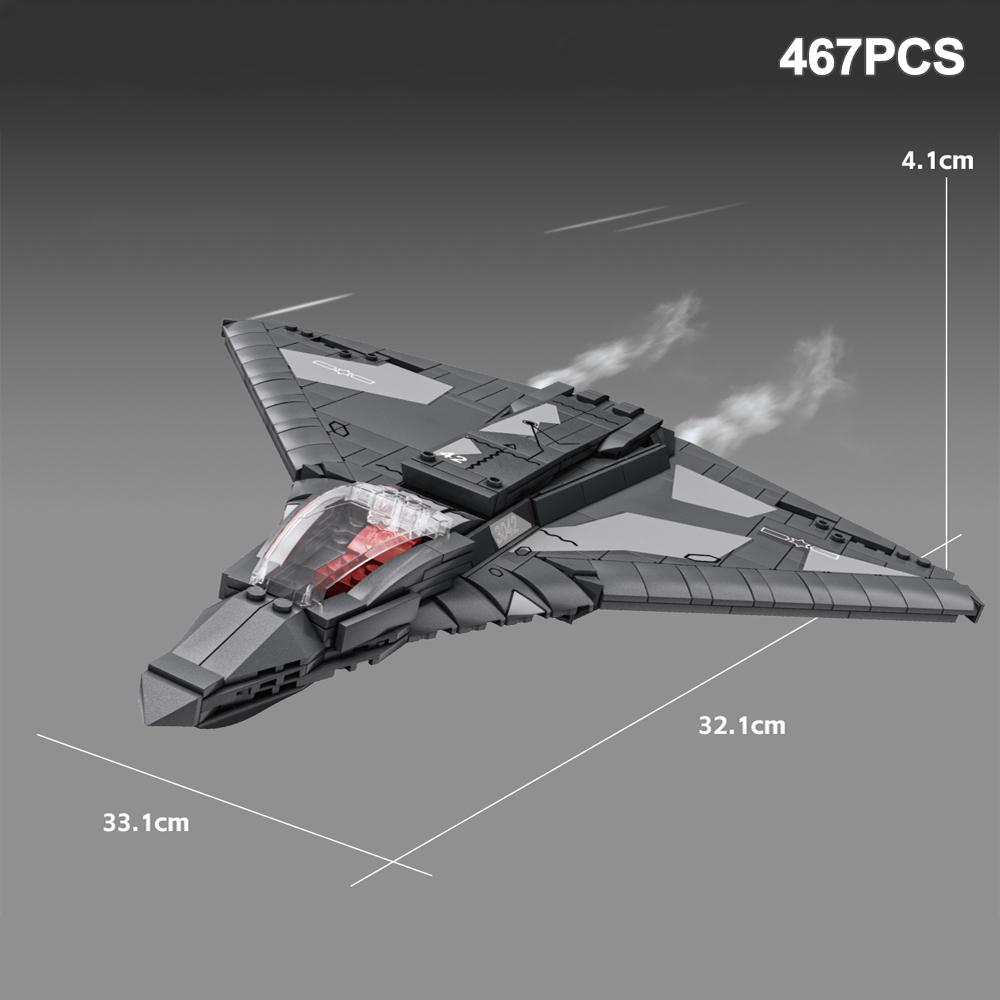 KNEW BUILT Helicopter Fighter Jet Building Block Toys-Boys' Favorite Plane DIY Puzzle FunHoliday Gifts for KidBirthday Party