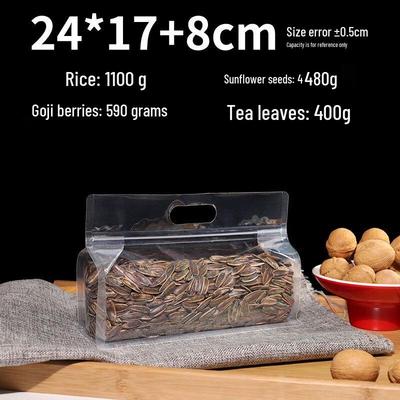 Miaojiayi Clear Stand-Up Self-Sealing Bags with Handle