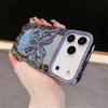 For iPhone 17 Pro Max Luxury Plating Frame Flash Diamond Butterfly Phone Case For iPhone 11 12 13 14 15 16 17 Protective Glitter  Cover