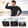 2 Pack Men's Compression Shirts Long Short Sleeve Rash Guard Workout Top, Black