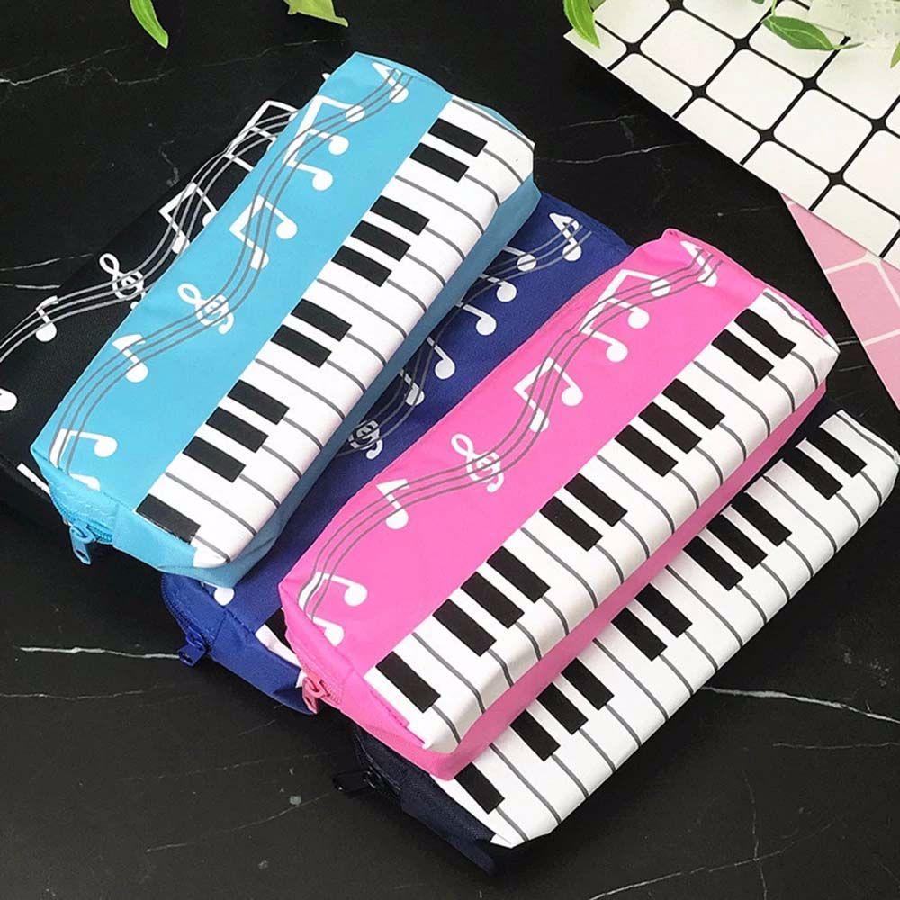 Cloth Musical Pencil Cases Student Pencil Case Piano Note Pencil Bag Musical Note Piano Pouch