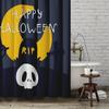 Horrific Shower Curtains Halloween 3D Print Fabric Pastel Waterproof Bathroom Curtain Pumpkin Bat Print Home Decor with Hooks