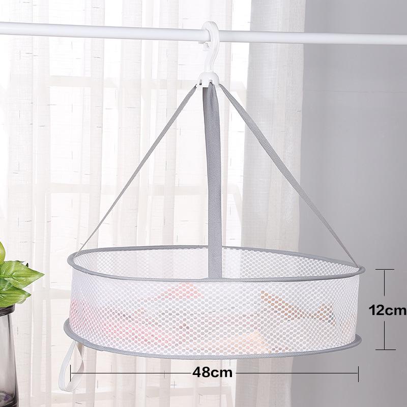 Three-Tier Windproof Folding Sweater Drying Rack Basket