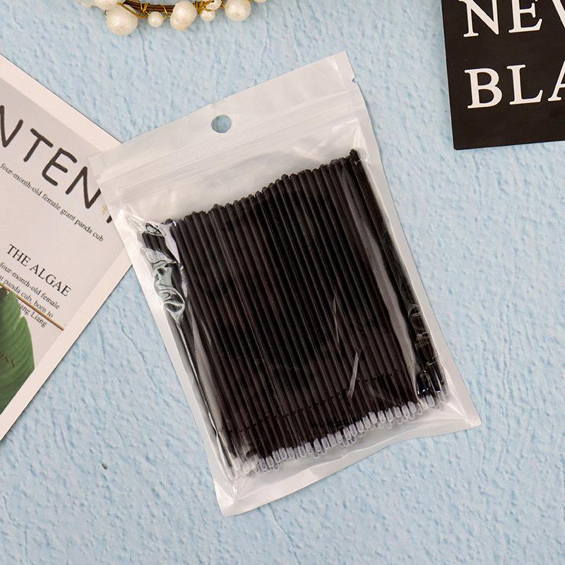 Makeup Micro Brushes Pointed Makeup Tools Eyelash Extension Swabs Precision Micro Applicators For Cosmetic Application Salon Use чёрный