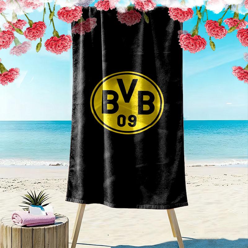 Borussia Print Beach Towel, Large Soft Quick Dry Towel for Beach Camping Swimming