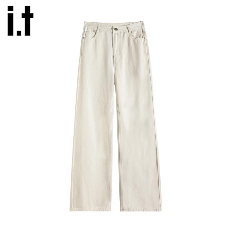 

Women s High-Waist Straight White Jeans S