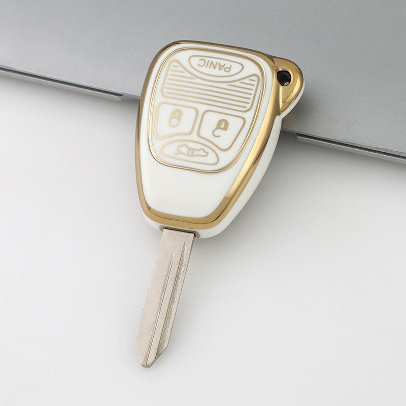 For Jeep Grand Cherokee Wrangler JK Commander for Dodge Nitro Calibe for Chrysler 300C Pacifica TPU Key Cover Case Cap