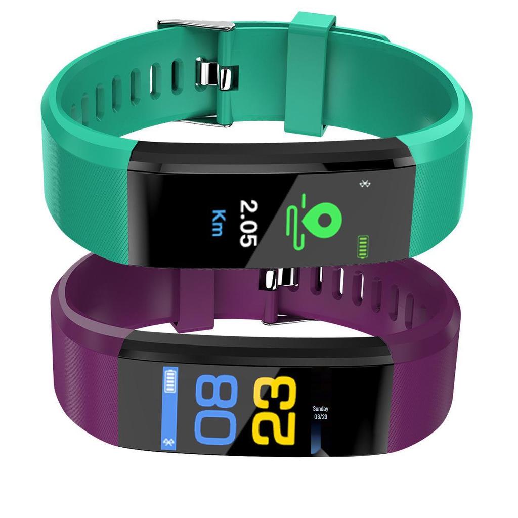 115 Plus Smart Waterproof Fitness Tracker: Color Screen, Heart Rate & Blood Pressure Monitor, Bluetooth Sync, Pedometer.