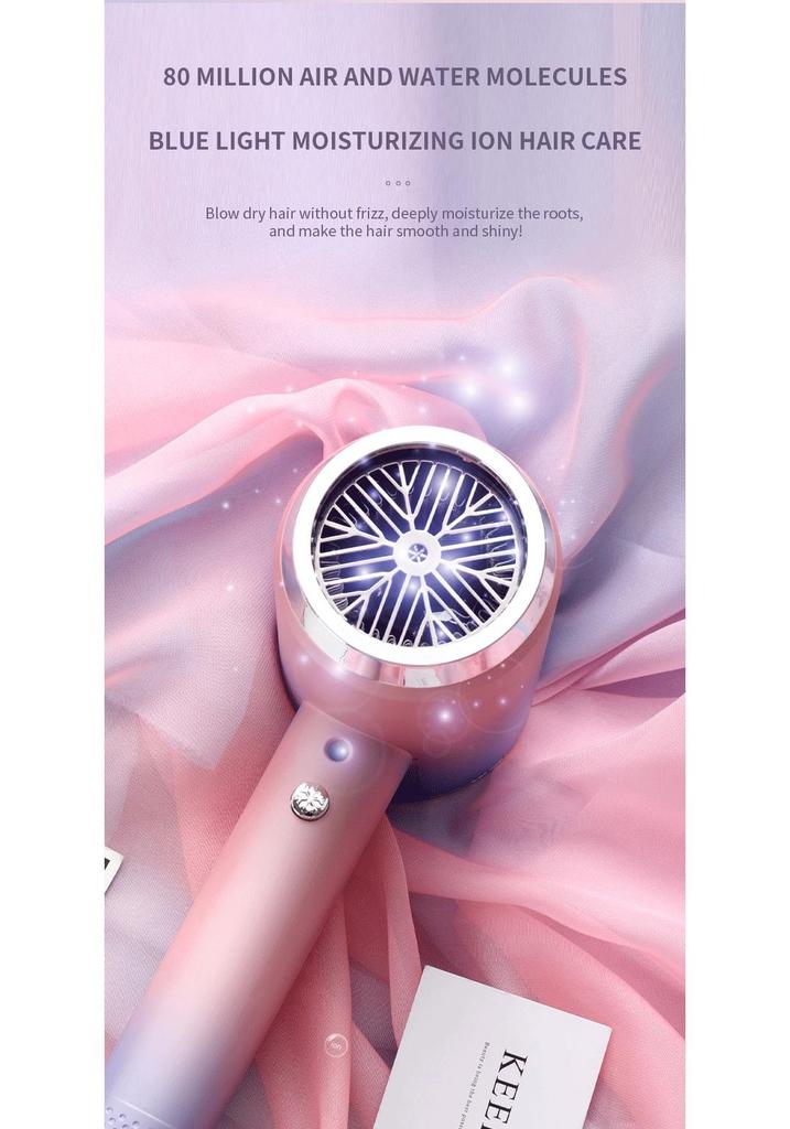 High-Speed Hair Dryer with Blue Light for Salon-Quality Hair Care
