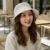 Trend Simple Lace Bucket Hat Elegant Lightweight Sun Hats Breathable Fisherman Cap Outdoor