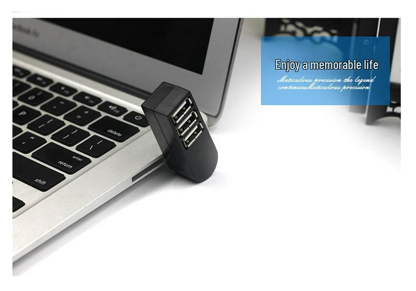3-Port Rotating USB 2.0 Hub Splitter