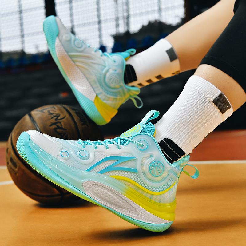 Basketballschuhe für Herren, atmungsaktiv, dämpfend, rutschfest, tragbar, Laufschuhe, Fitnesstraining, sportliche Basketball-Sneakers für Damen
