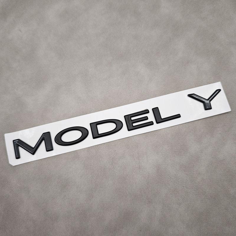 3D ABS Black Model 3 Letters Logo Car Rear Trunk Badge Sticker For Tesla Model X S 3 Y Auto Decal Accessories