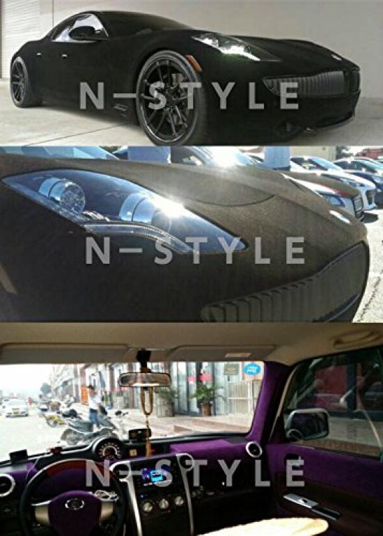 cutting sheet 135cm x 30cm Black for interior use Suede-like