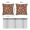 Brown White Paisley Western Seamless Pattern Pillow Case  Cute Funny Pillow Cover Design Pillowcases For Couch Sofa Bedroom
