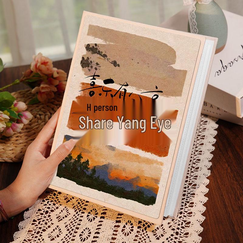 Vertikales Fotoalbum Scrapbook, 3x6 Zoll, Große Kapazität, Laminierter Karton, Inklusive Aufkleber