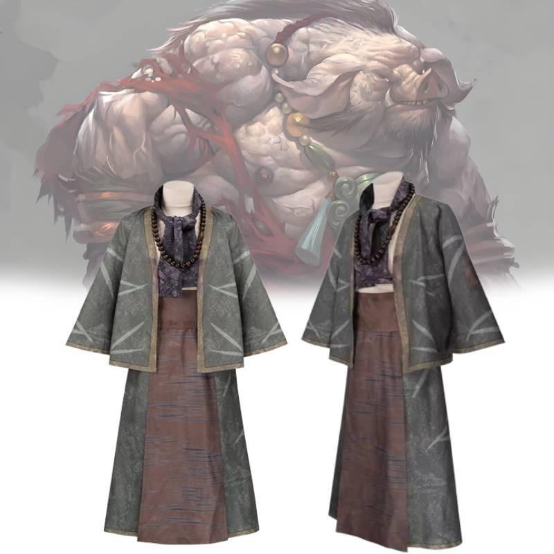 Stylish Black Myth Wukong Cosplay Outfit Featuring Pigsy Accessories For Halloween Fun