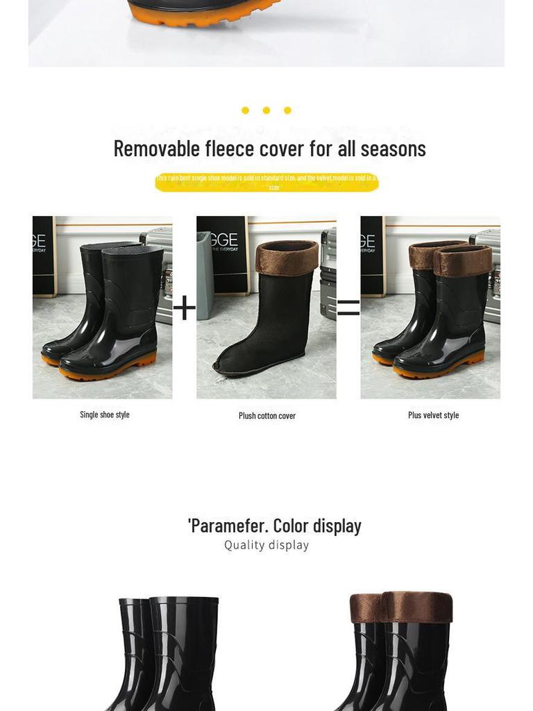 Fashionable Mid-Tube Waterproof Water Shoes - Thick-Soled, Non-Slip, Wear-Resistant, Suitable for All Seasons