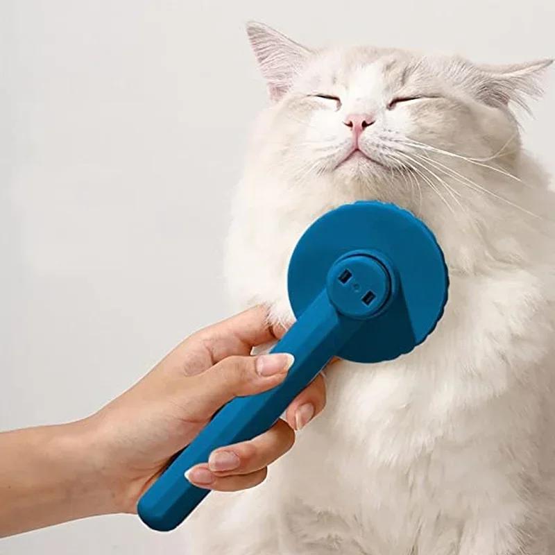 Pet Comb De-shedding Self-Cleaning Dog Cat Massage Wire Brush Hair Removal Tool for Pet Grooming