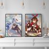Anime Desen Animat Joc Genshin Impact Pictură pe Pânză Imprimare Artă de Perete Poster cu Personaj Imagine Decorațiuni pentru Casă Cameră Copii Murală