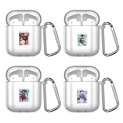 Genshin Impact Cartoon Anime Xiao s háčikovým puzdrom na slúchadlá AirPods 2 3 1 puzdrá na slúchadlá Apple AirPods Pro 2 Coque Transparentný mäkký obal