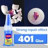 401 Glue Instant Fast Adhesive 20ML Bottle Stronger Super Glue Multi-Purpose Fix HOT Super Strong Liquid Colorless Adhesive Glue