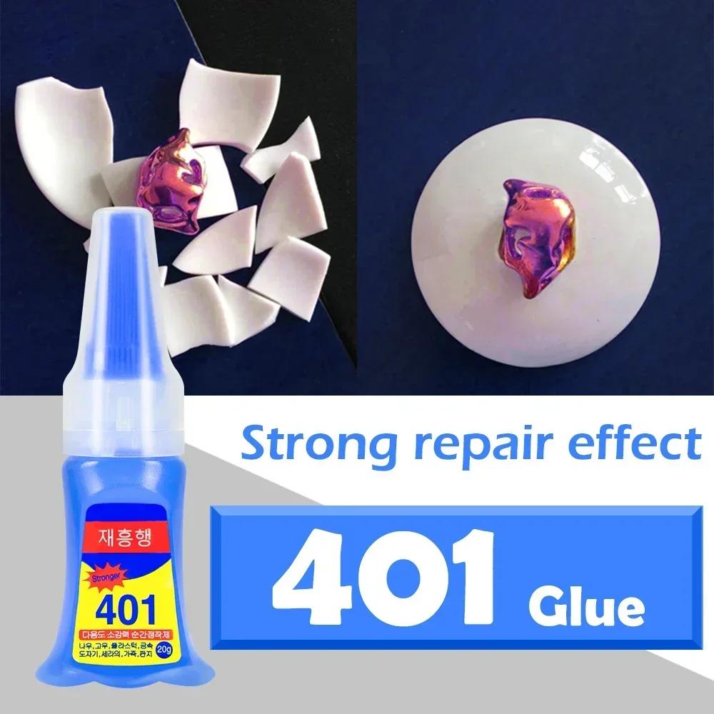 401 Glue Instant Fast Adhesive 20ML Bottle Stronger Super Glue Multi-Purpose Fix HOT Super Strong Liquid Colorless Adhesive Glue