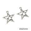 Alloy Pendant Moon Butterfly Five-pointed Star Charms for Bracelets Pendants Necklaces DIY Making Retro Charms Jewelry Accessories