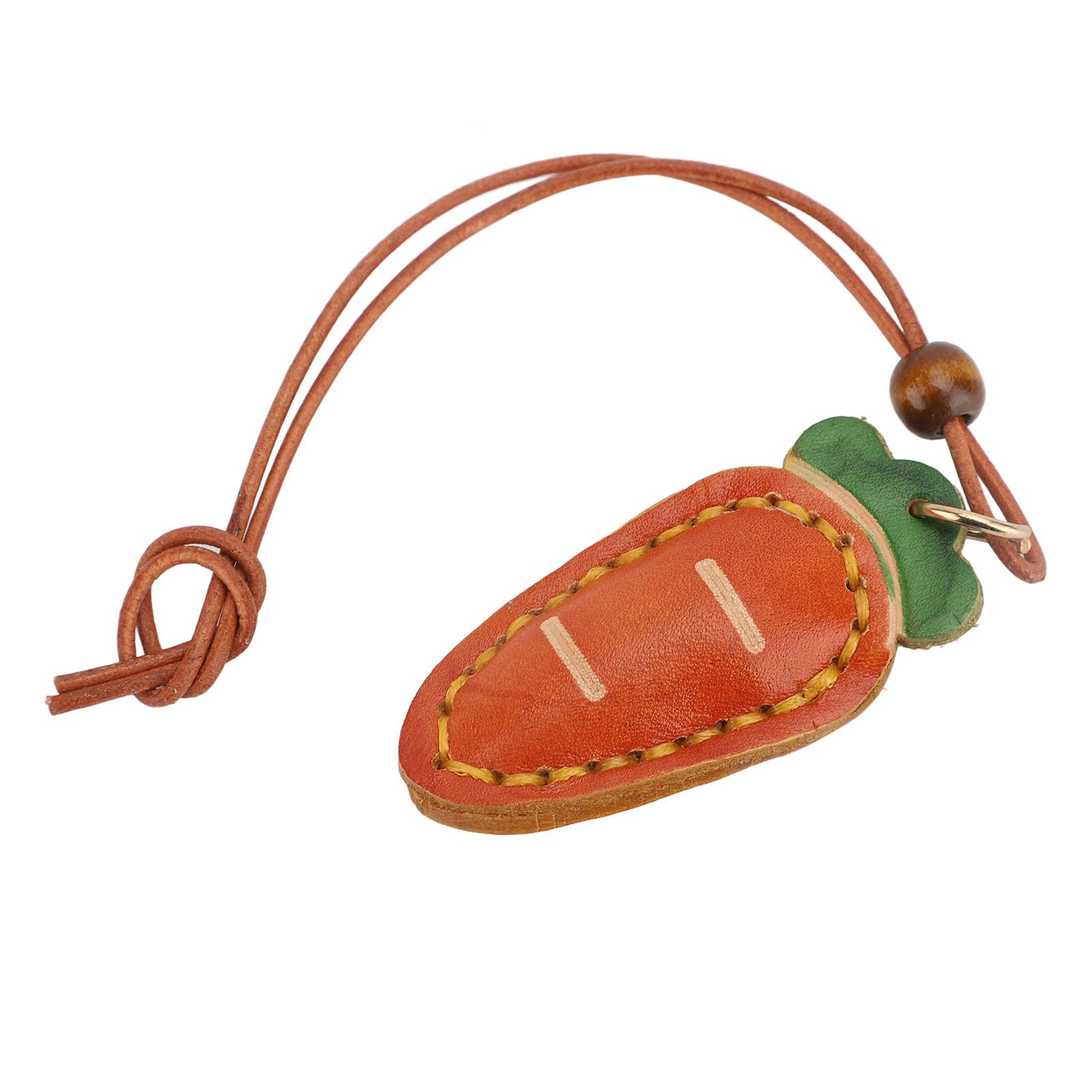 

Милый кожаный кулон Винтажный кулон из коровьей кожи для сумки, рюкзака, кошелька, чехла для телефона, морковка