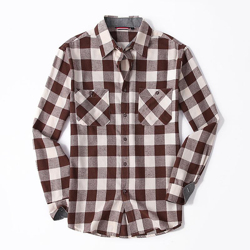 Cozy Up Men with Snap Buttons Regular Fit Plaid Mens Long Sleeve Shirts Casual