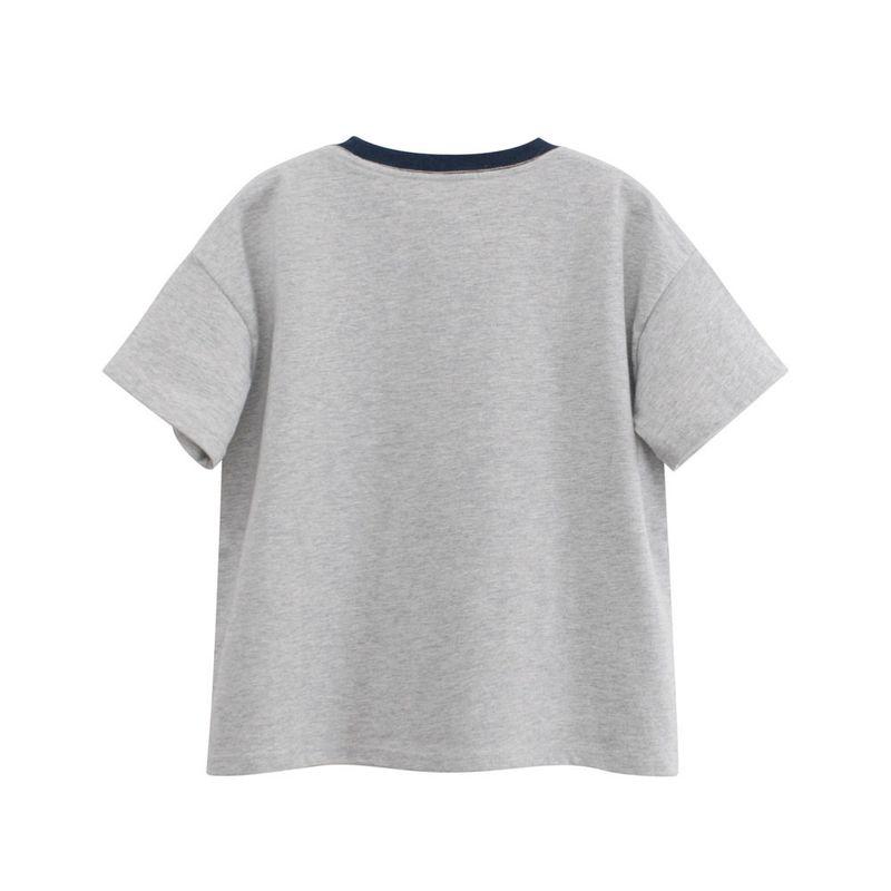 Children's Clothing Boy's Short-Sleeved T-shirt Summer Girl Half Sleeve Clothes Kids Drop-Shoulder Sleeve Children's Lettered Casual Tops