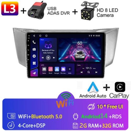 For Lexus RX300 RX330 RX350 RX400H 2003-2014 Android Car Radio Auto Stereo Multimedia Player GPS Navigation Carplay Touch Screen