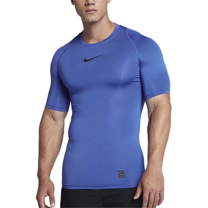 Nike T-Shirts Herren Blau Rundhals Mäßig Gerader Schnitt 838092-480