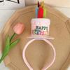 Hair Accessories Birthday Hairband  Candle Happy Birthday Korean Style Headband Cake Colorful Women Hair Hoop Headwear