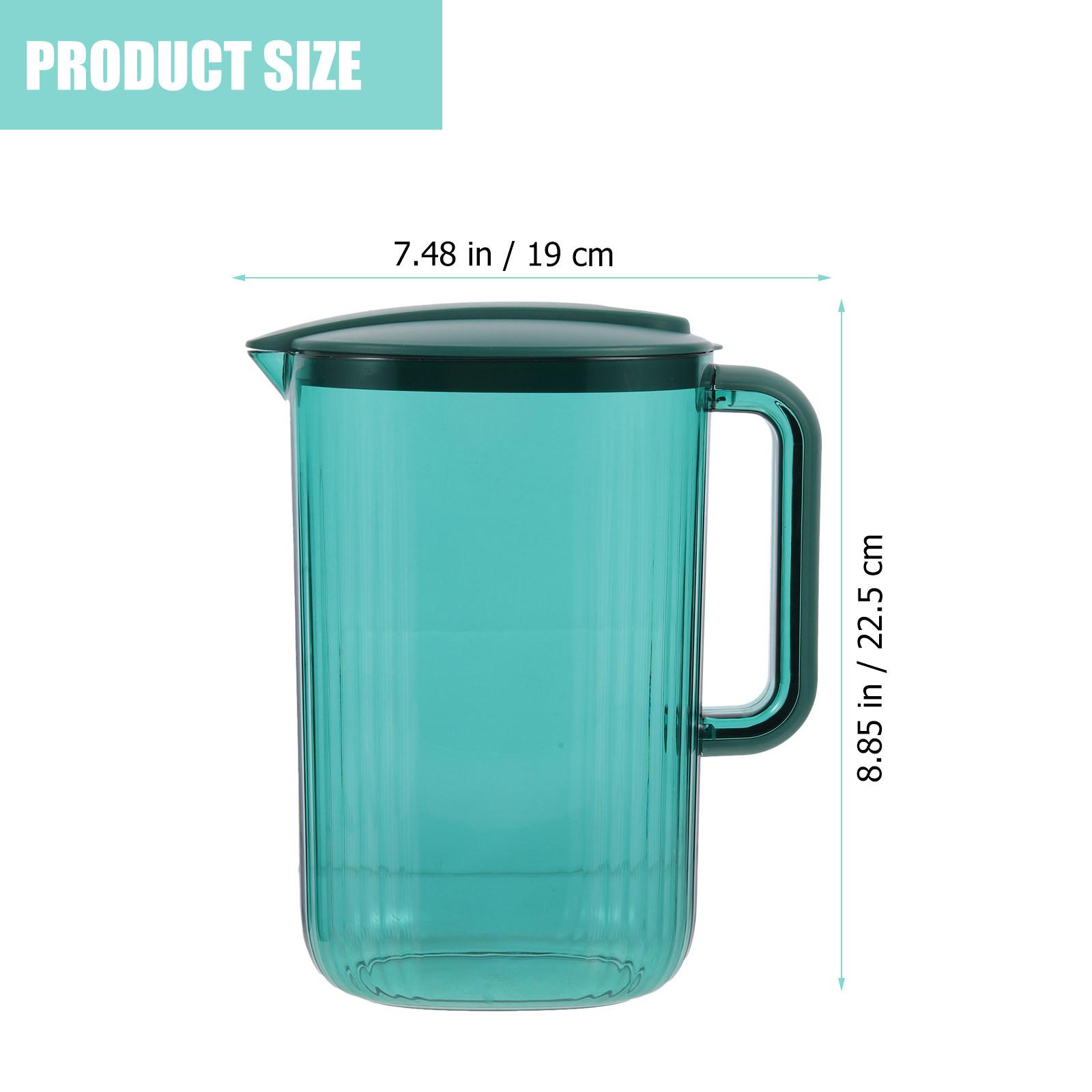 

1Set Cold Water Jug Transparent Household Water Kettle Portable Large Capacity Tea Carafe for Home Party Office зелёный