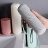 Travel Toothbrush Cup Box Round Plastic Portable Toothpaste Holder Home Organizer Storage Case Stand Bathroom Accessories