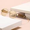 2025 High-End European & American Fashion UV-Protective Geometric Metal Sunglasses
