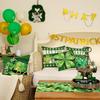 GEEORY Happy St. Patrick's Day Pillow Covers 18 x 18 Inch Set of 4, Green Shamrock Good Luck Leprechaun Hat Pinch Me Farmhouse Throw Pillowcases for