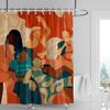 Nordic Minimalist Figure Illustration Shower Curtain Hotel Homestay Bathroom Partition Curtain Waterproof and Moisture-proof