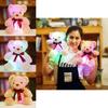 Adorable Grande Peluche LED Mignonne Ours en Peluche Lampe Veilleuse Pour Filles et Enfants