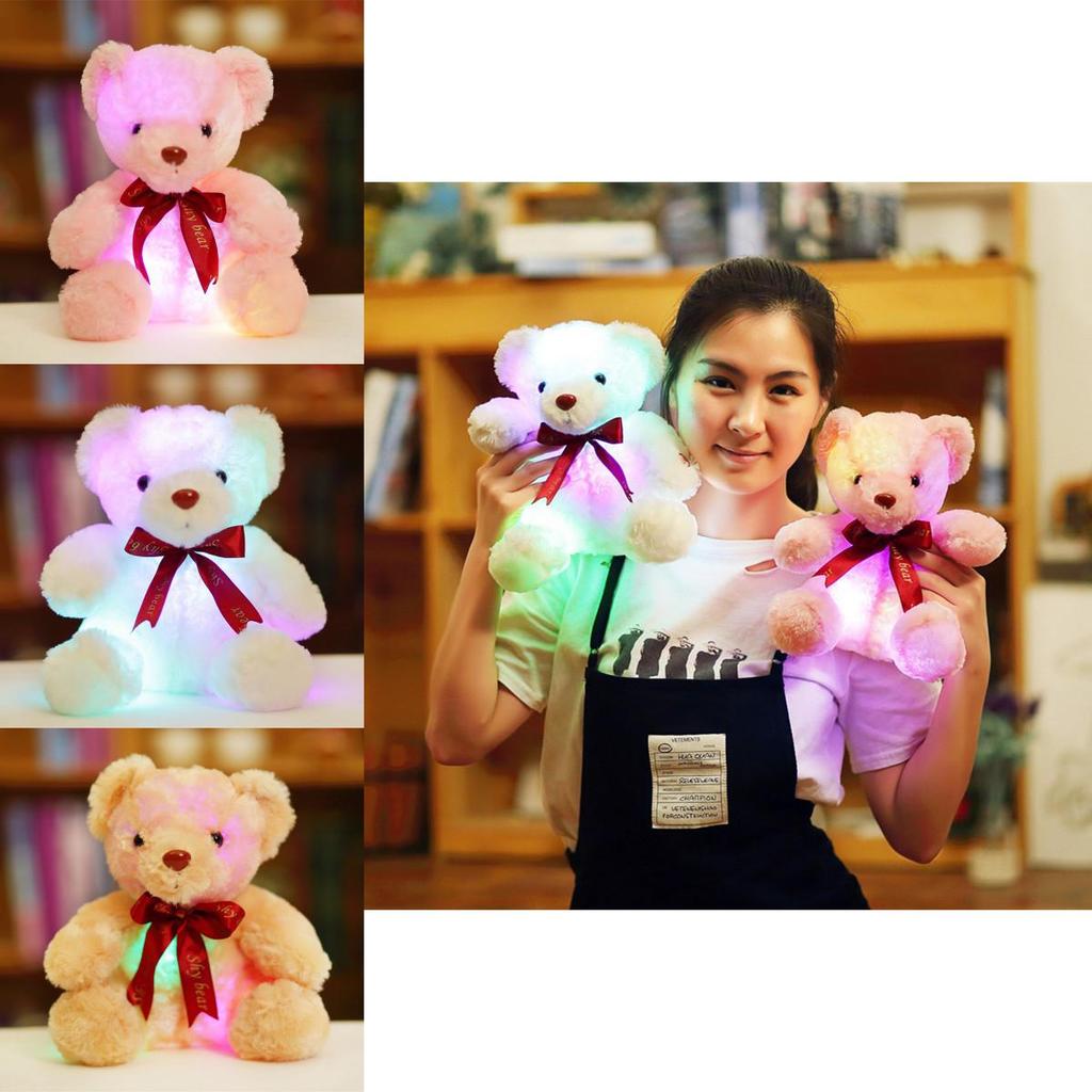 Adorable Grande Peluche LED Mignonne Ours en Peluche Lampe Veilleuse Pour Filles et Enfants