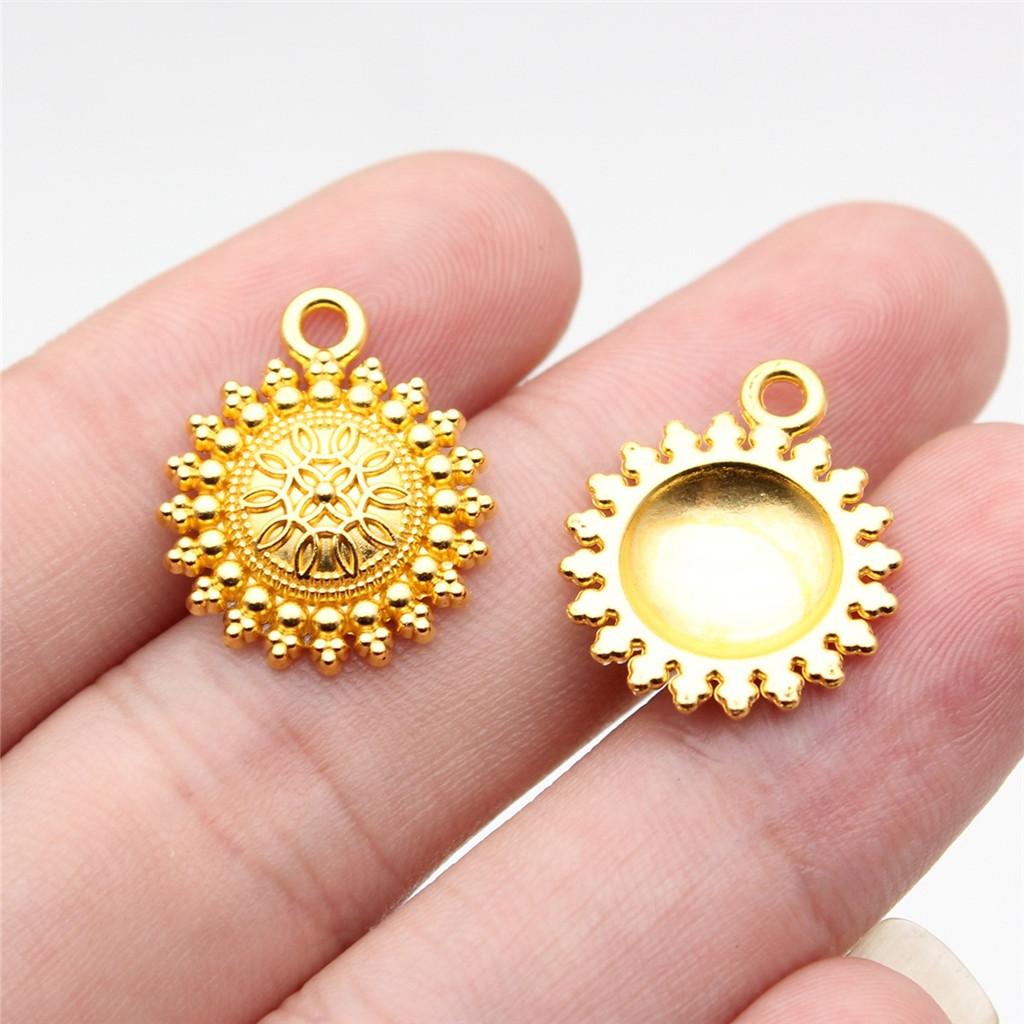 Charms Small Flower Pendants Wedding Jewelry Findings QC116