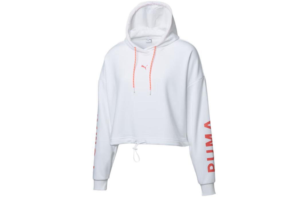 PUMA Sweatshirts Women s White Hooded Moderate Regular 595935-02 XXL