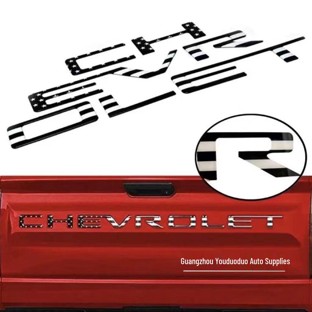Chevrolet Silverado Trunk Emblem 3D Modified Sticker for Pickup Trucks