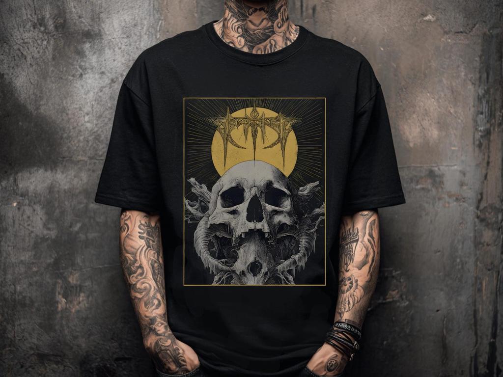 Gothic Skull Unisex Graphic T-Shirt, Alternative Punk Graphic Tee, Men's Metal Goth Shirt, Streetwear Grunge Clothing, Gift For Him Or Her