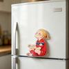 Imán de Nevera Creativo de Acrílico Nueva Versión Q de Haaland, 8 cm, Regalo Decorativo de Moda